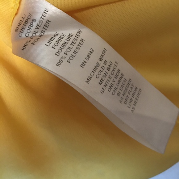 London Times Yellow Lace Dress lined three quarter sleeves Size 4 - Picture 11 of 11